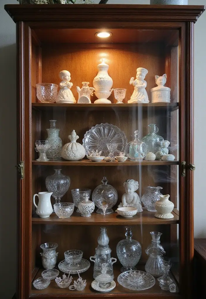 30 Glass Cabinet Decor Ideas to Showcase Your Collections 69 30 Glass Cabinet Decor Ideas to Showcase Your Collections - 25. Choose a Collection Focus