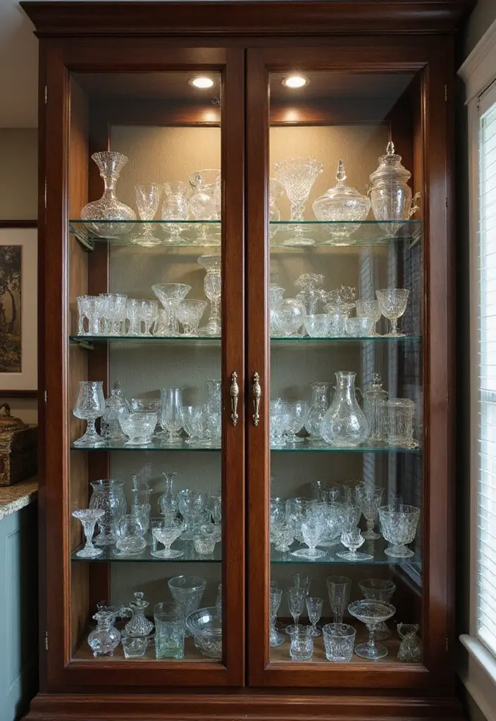 30 Glass Cabinet Decor Ideas to Showcase Your Collections 73 30 Glass Cabinet Decor Ideas to Showcase Your Collections - 29. Group Items by Origin