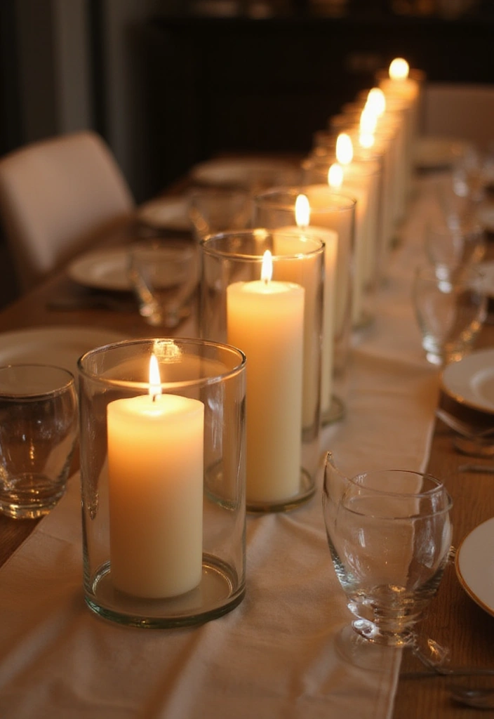 30+ Glass Candle Holder Decor Ideas That Feel Warm and Cozy 62 30+ Glass Candle Holder Decor Ideas That Feel Warm and Cozy - 20. Glass Cylinder Holders