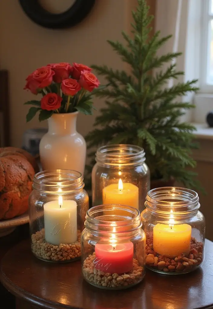 30+ Glass Candle Holder Decor Ideas That Feel Warm and Cozy 63 30+ Glass Candle Holder Decor Ideas That Feel Warm and Cozy - 21. Apothecary Jar Candle Holders
