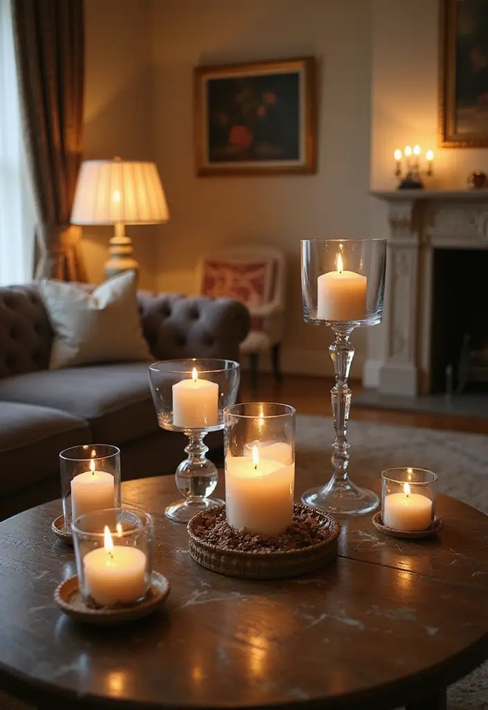 30+ Glass Candle Holder Decor Ideas That Feel Warm and Cozy 87 30+ Glass Candle Holder Decor Ideas That Feel Warm and Cozy - 25. Glass Candle Holders with Decorative Bases