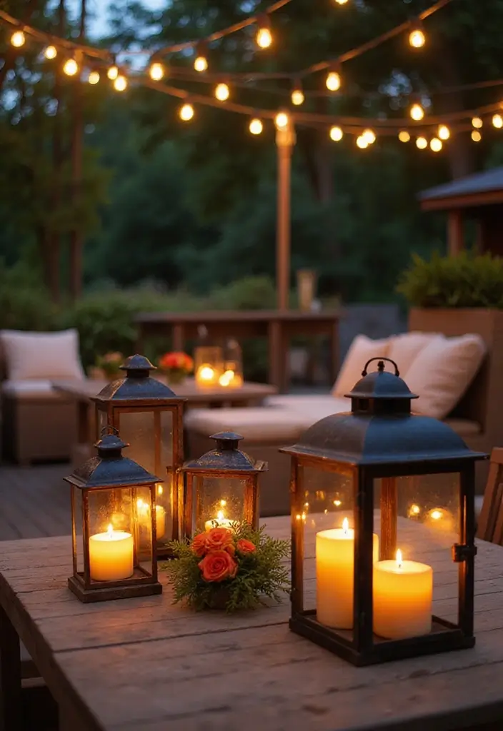 30+ Glass Candle Holder Decor Ideas That Feel Warm and Cozy 18 30+ Glass Candle Holder Decor Ideas That Feel Warm and Cozy - 6. Lantern-Style Glass Holders