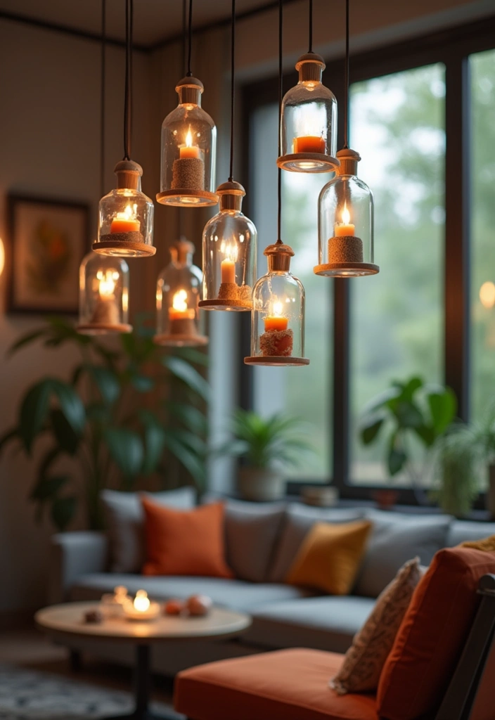 30+ Glass Candle Holder Decor Ideas That Feel Warm and Cozy 19 30+ Glass Candle Holder Decor Ideas That Feel Warm and Cozy - 7. Hanging Glass Terrarium Holders