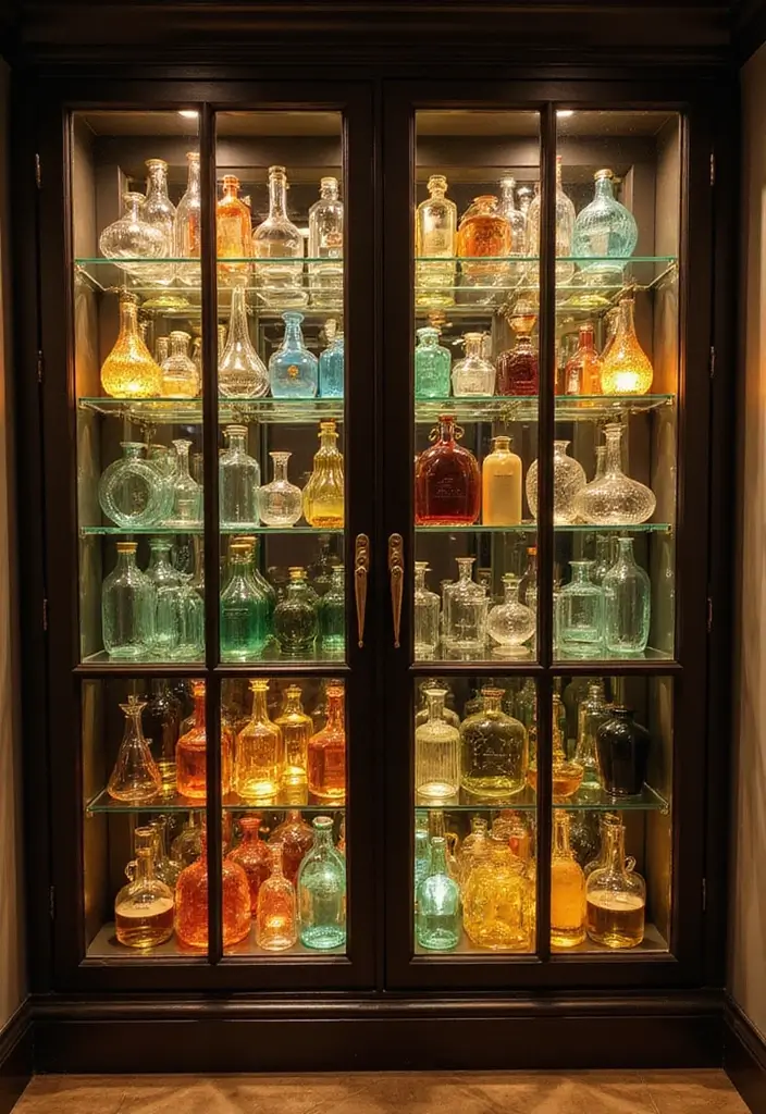 30 Large Glass Bottle Decor Ideas That Make a Statement 26 30 Large Glass Bottle Decor Ideas That Make a Statement - 10. Decorative Bottle Collections