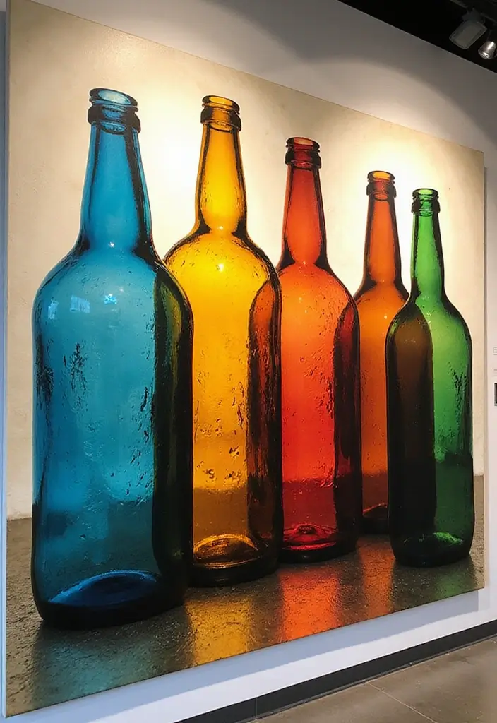 30 Large Glass Bottle Decor Ideas That Make a Statement 28 30 Large Glass Bottle Decor Ideas That Make a Statement - 12. Large Bottle Art Piece