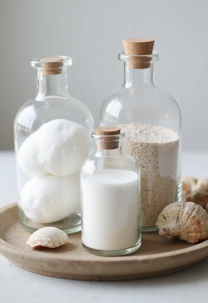 30 Large Glass Bottle Decor Ideas That Make a Statement 36 30 Large Glass Bottle Decor Ideas That Make a Statement - 14. Glass Bottles as Bathroom Accessories
