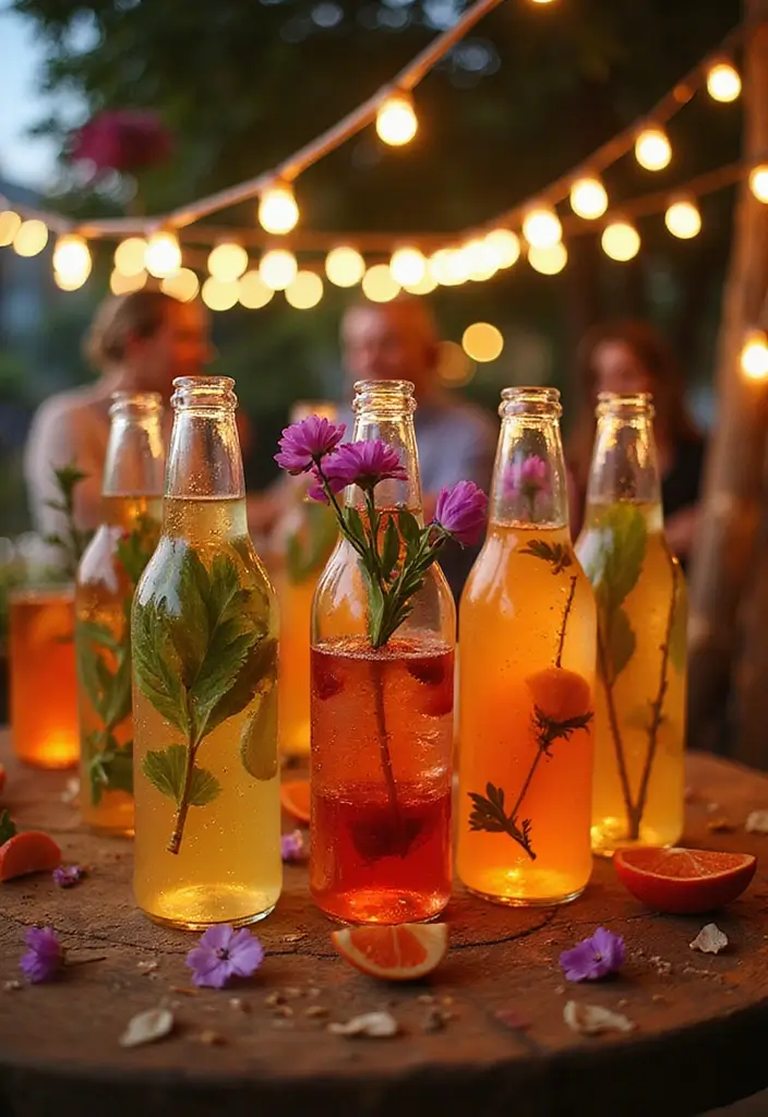 30 Large Glass Bottle Decor Ideas That Make a Statement 62 30 Large Glass Bottle Decor Ideas That Make a Statement - 24. Eco-Friendly Party Decor