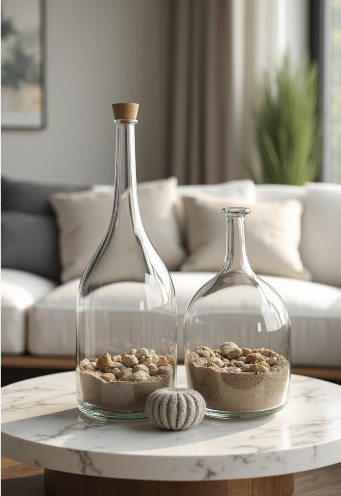 30 Large Glass Bottle Decor Ideas That Make a Statement 9 30 Large Glass Bottle Decor Ideas That Make a Statement - 3. Modern Minimalist Accent