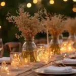 30 Wedding Decor Ideas Featuring Glass Jugs and Fairy Lights