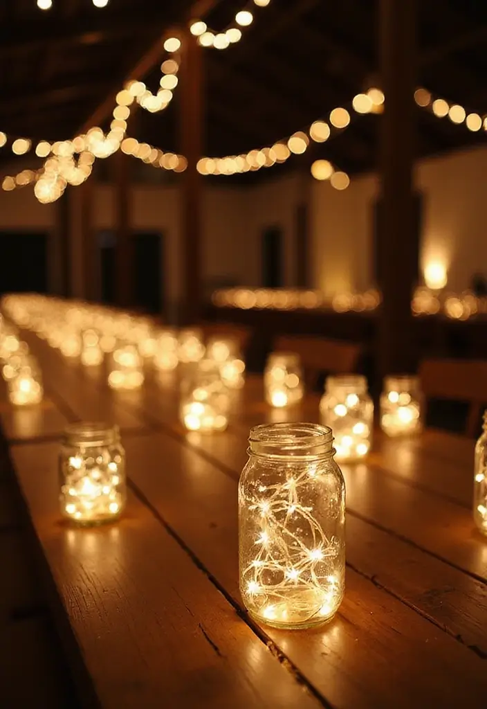 30 Wedding Decor Ideas Featuring Glass Jugs and Fairy Lights 44 30 Wedding Decor Ideas Featuring Glass Jugs and Fairy Lights - 18. Fairy Lights Inside Glass Jars for a Cozy Feel