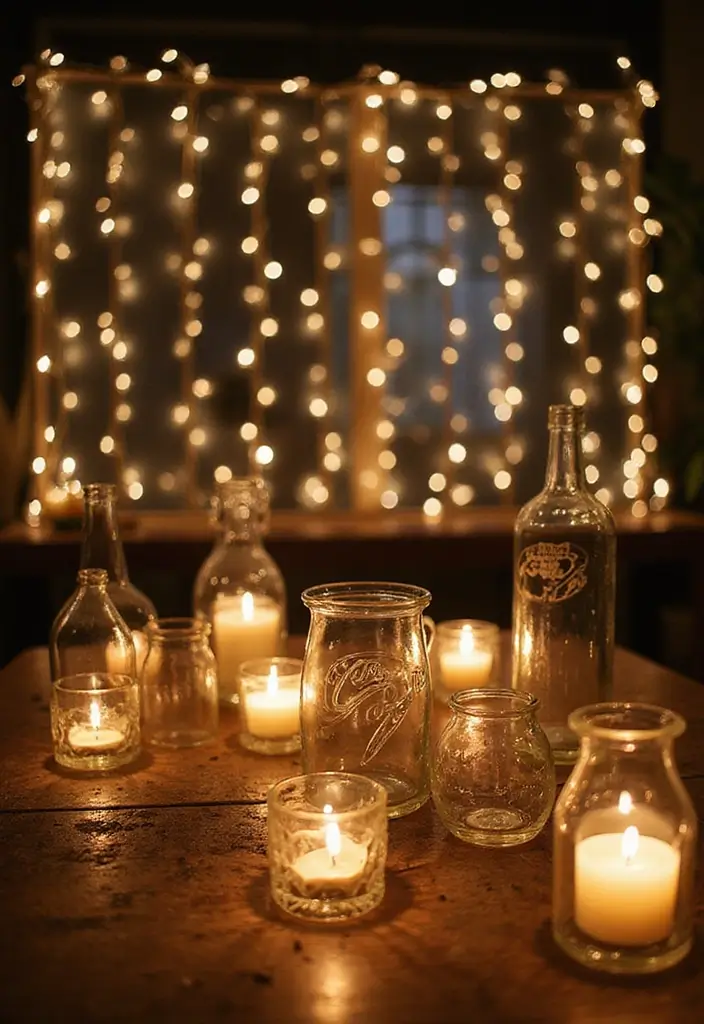 30 Wedding Decor Ideas Featuring Glass Jugs and Fairy Lights 28 30 Wedding Decor Ideas Featuring Glass Jugs and Fairy Lights - 8. Fairy Light Backdrops