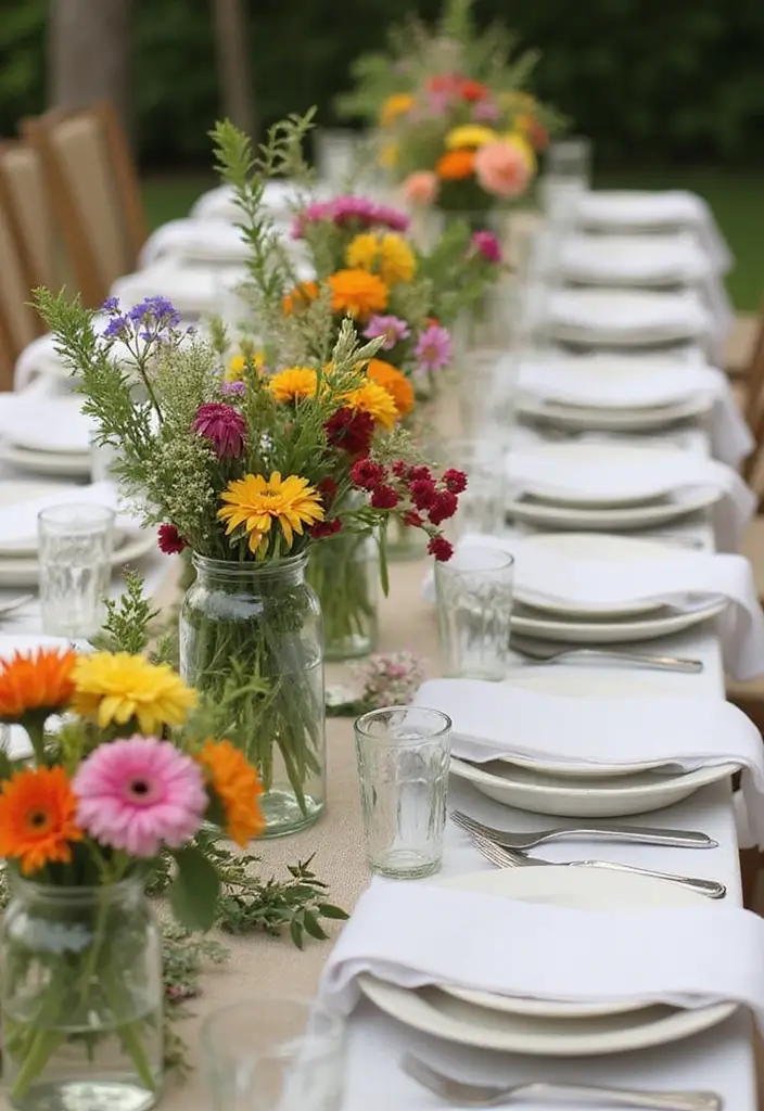 30 Wedding Decor Ideas Featuring Glass Jugs and Fairy Lights 29 30 Wedding Decor Ideas Featuring Glass Jugs and Fairy Lights - 9. Glass Jugs as Flower Holders